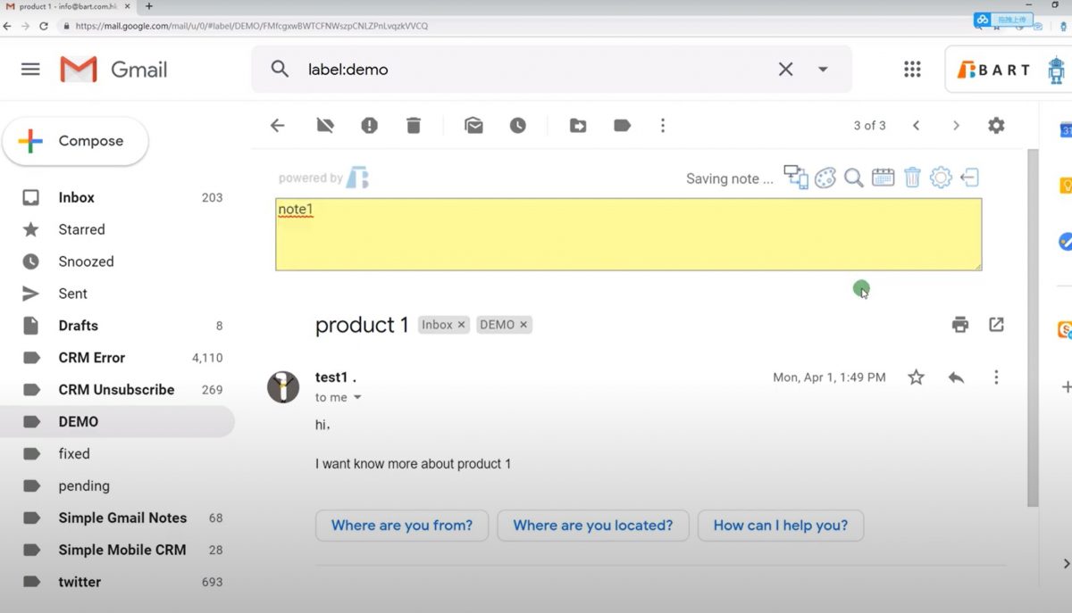 「Simple Gmail Notes」メールやスレッドにメモを追加できる